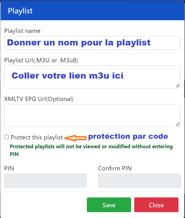 M3U link on IBO Player